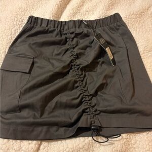 Fashion Nova Charcoal Gathered Skirt